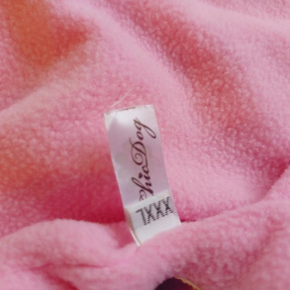 NWOT -  XXXL Chic Dog Jacket with lace/ fur/ pink and peach ! 5127 - Picture 4 of 5